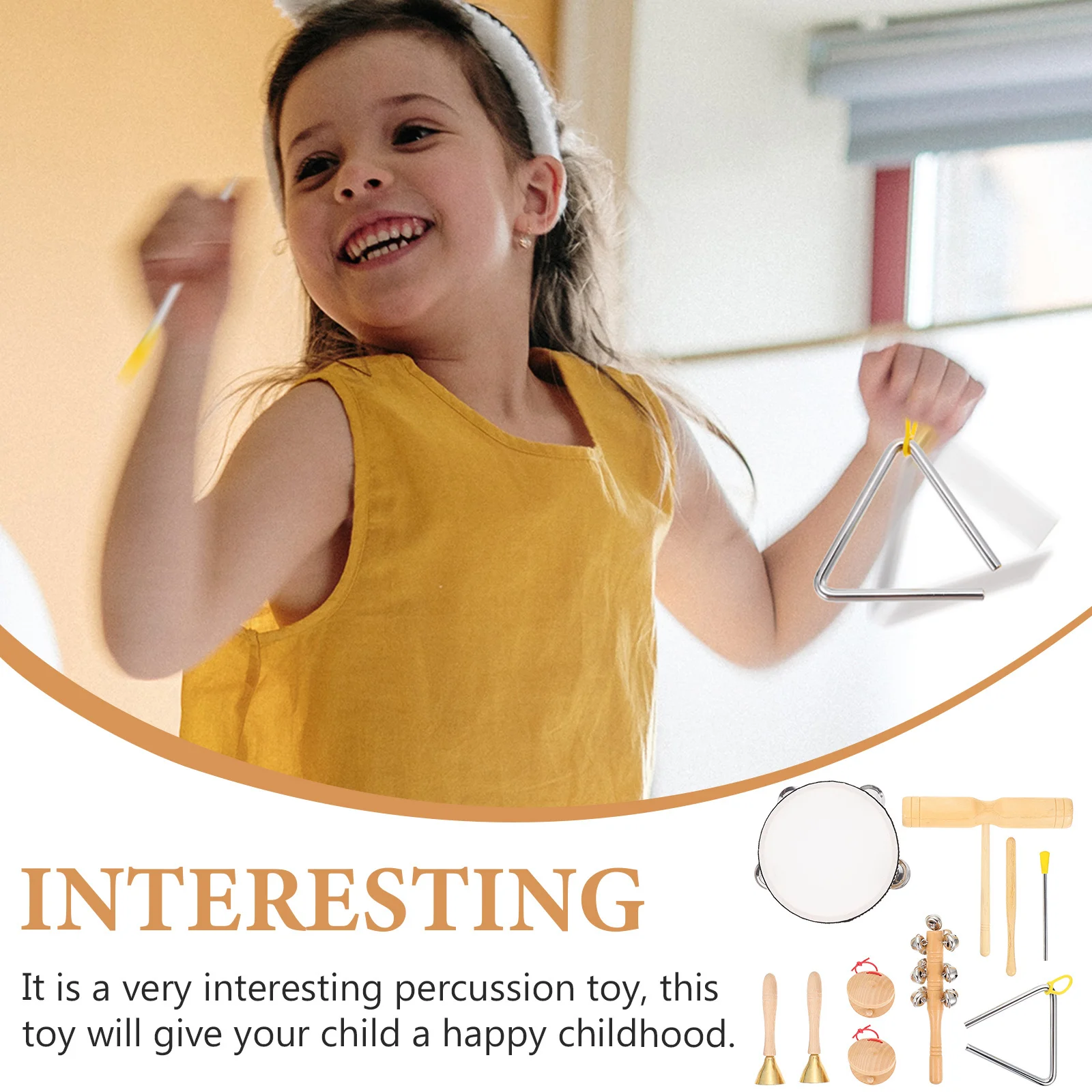 6 szt. Instrumentów muzycznych edukacyjnych dla dzieci, instrumenty perkusyjne, prezent dla maluchów, zabawki dla maluchów, instrument perkusyjny.