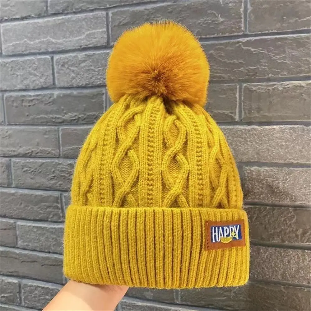 Moda donna Casual berretto lavorato a maglia pompon cappello Hairball cappello addensato inverno Outdoor cappello caldo cappelli Beanie alla moda