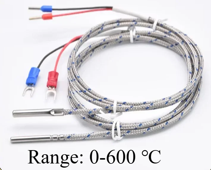 Sonda tipo K, sonda termopar 3*30 tipo U fio de detecção de temperatura sensor de temperatura de cilindro pequeno