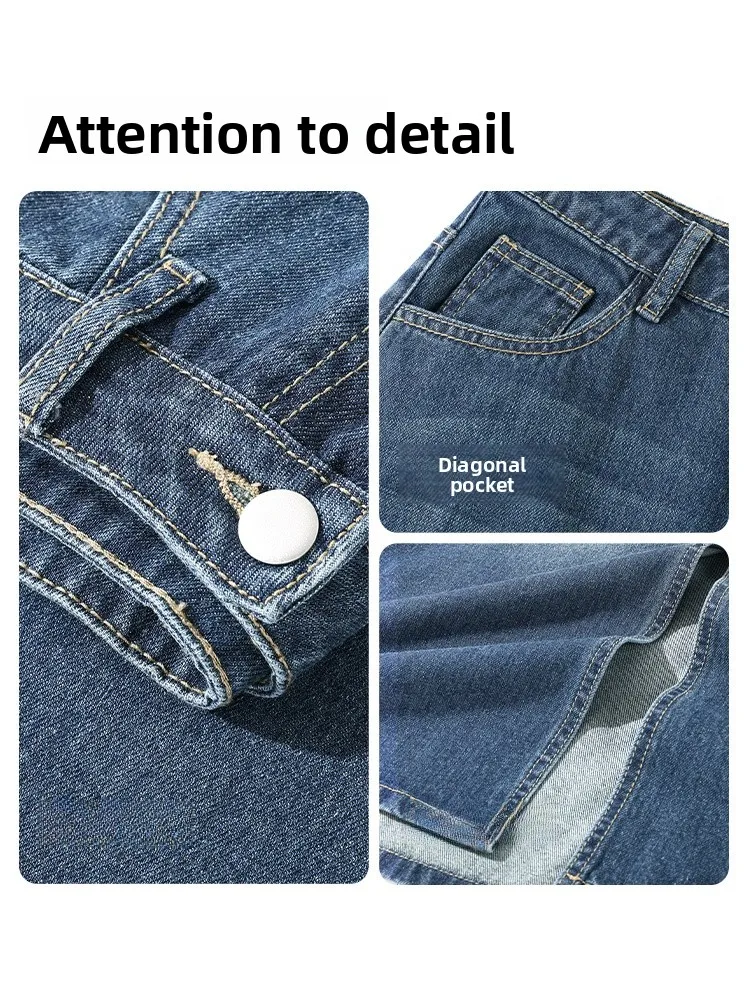 

True Weave Life Джинсовая юбка с высокой талией, женская летняя новая юбка трапециевидной формы плюс размер, юбка средней длины с разрезом