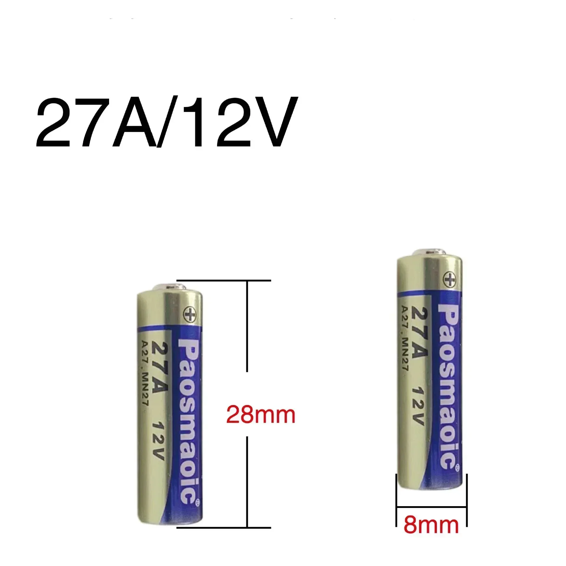 Alkaline Battery A27BP 5pcs 27A 12V for Alarm Clock Wireless Mouse K27A VR27 MN27 R27A G27A MS27 GP27A L828 V27GA ALK27A