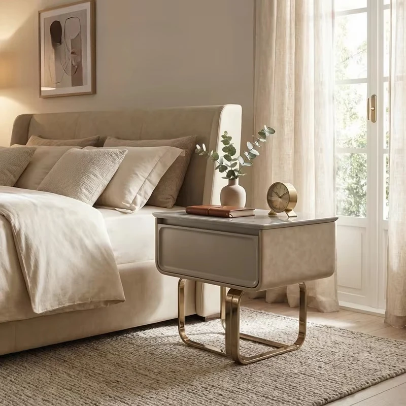 Modern simple solid wood bedside table study living room bedroom
