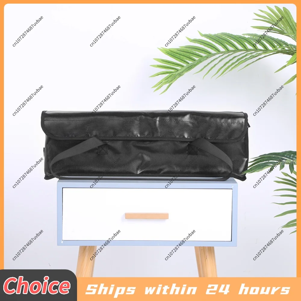 E-Bike Battery Safe Bag Explosionproof Large Capacity Fireproof Lithium Battery Protective Case For Ebike Battery Charging Black