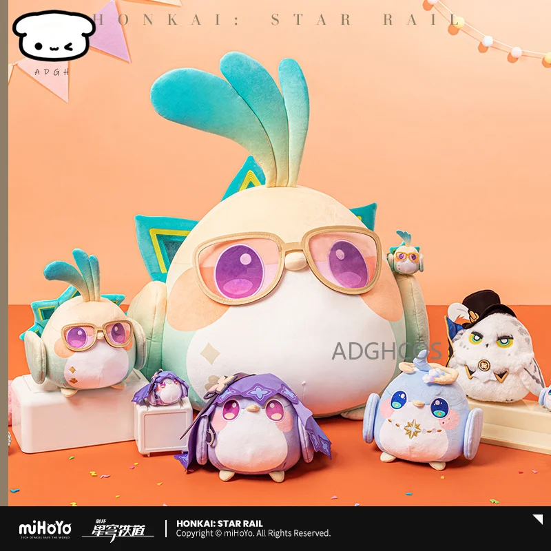 

Плюшевая кукла Honkai Star Rail Owlbert из серии «Помещение для приема гостей», 60 см, большая, в виде птички из авантюрина, для рождественской вечеринки, подарок