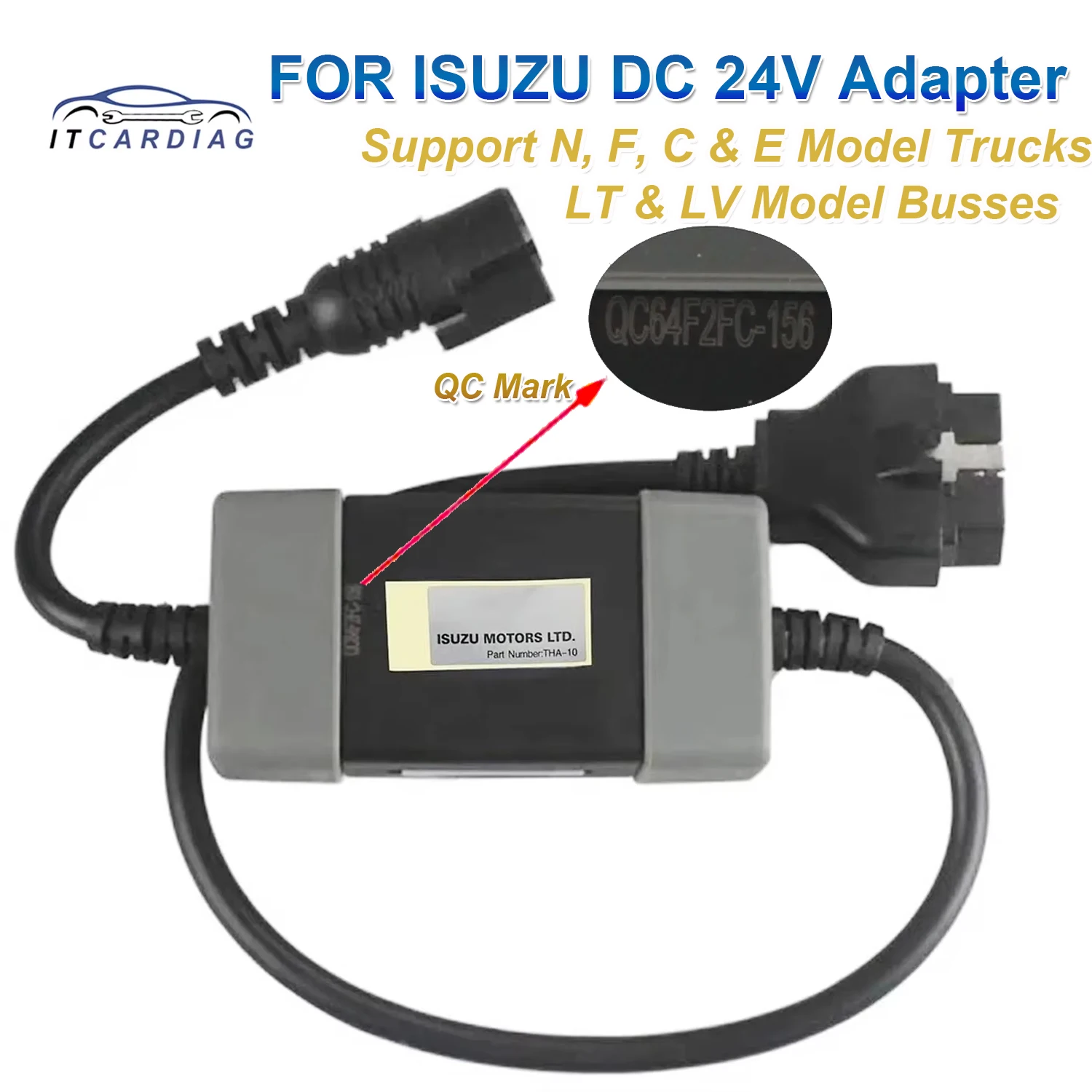 

For ISUZU DC 24V Adapter Type II for ISU-ZU OBDII Diagnostic Connector Truck Adapter for GM Tech 2 Support N/F/C/ E Model Truck