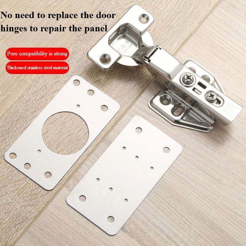 

Панель для ремонта дверных петель шкафа из нержавеющей стали, ремонт повреждений двери шкафа, усиленная монтажная панель, ремонт петель