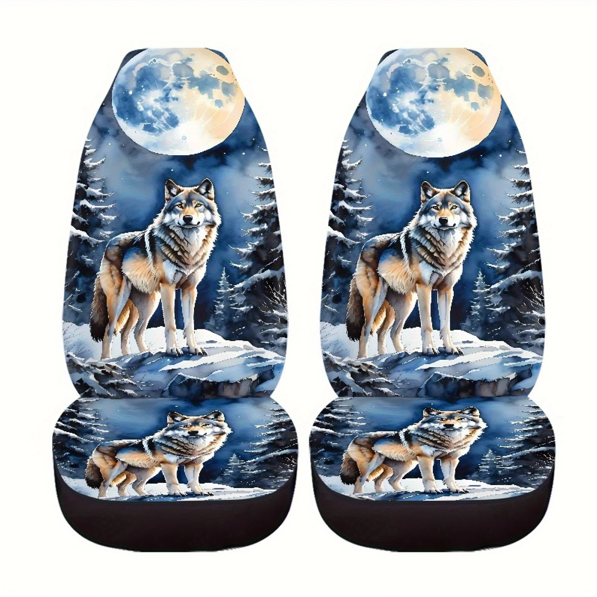 

Комплект из 2 предметов: чехол на сиденье с принтом Moon Line Winder, подходит для женщин и мужчин, защитный чехол на переднее сиденье, подходит для автомобиля, внедорожника