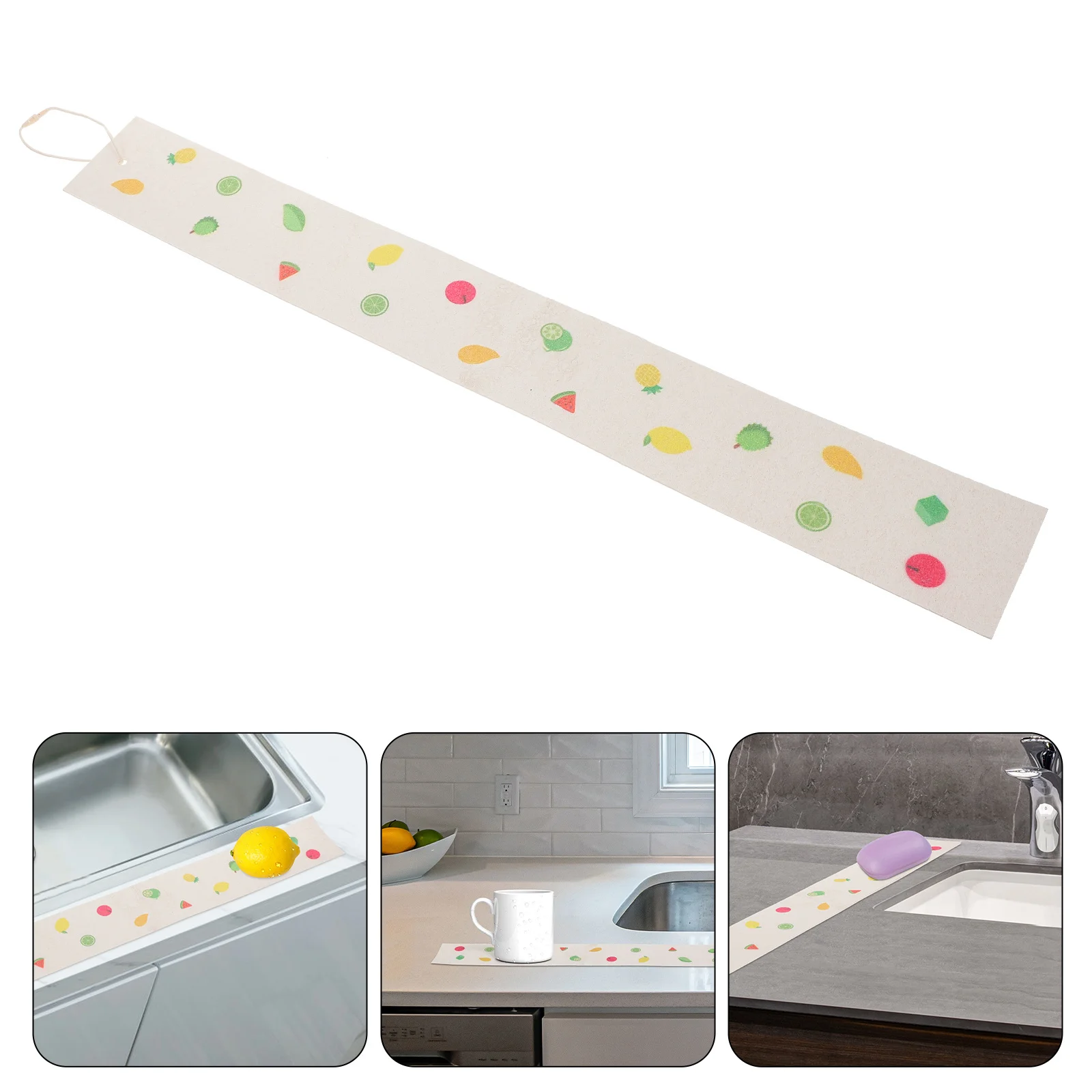 

Absorbent Sponge Mat For Bathroom Countertop Water Drying Pad Non-Slip Drink Table Strip Kitchen Soap Holder Cup Pad