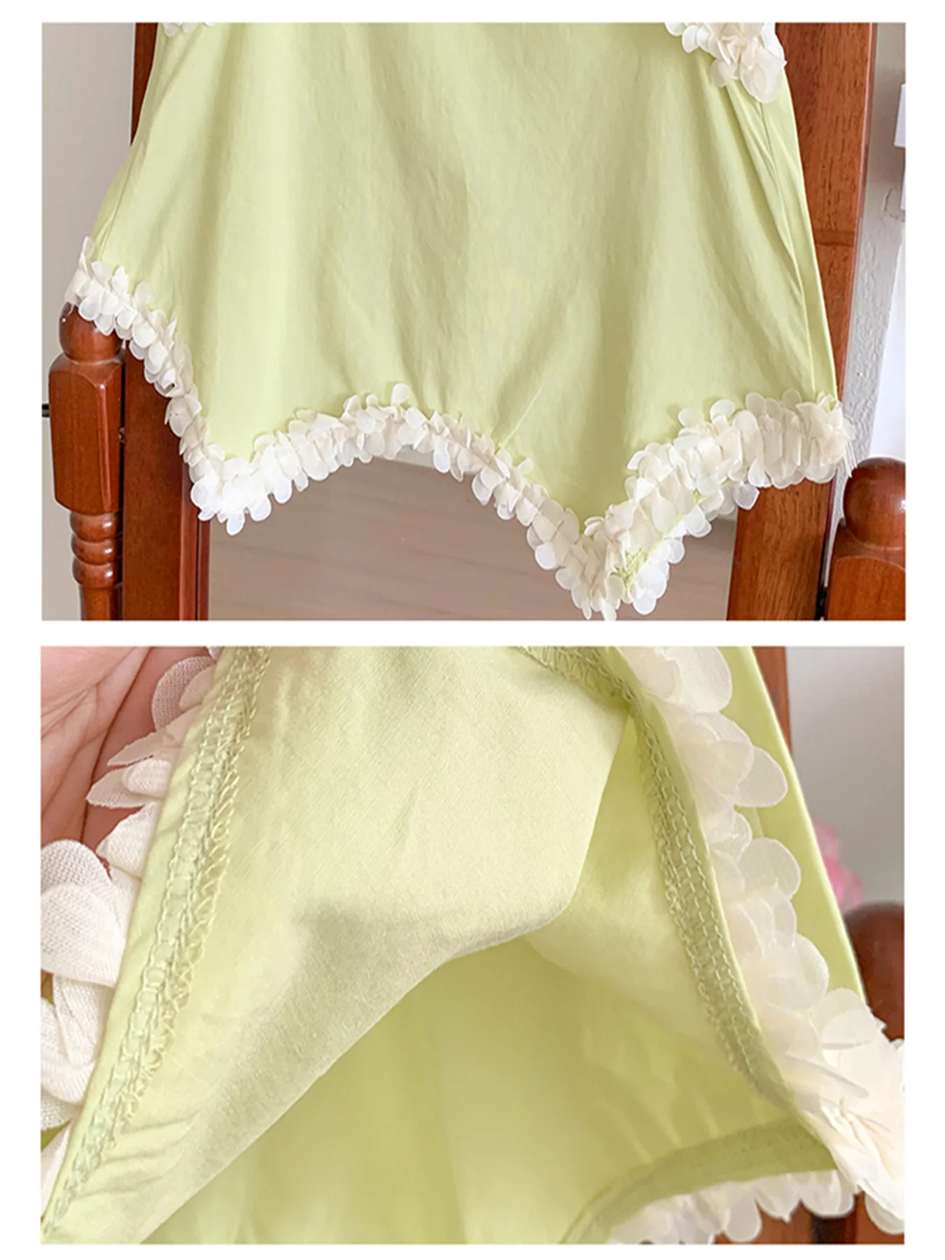 Two piece children\'s summer solid color cotton two color vest shirt+wide leg pants girl Korean clothing set