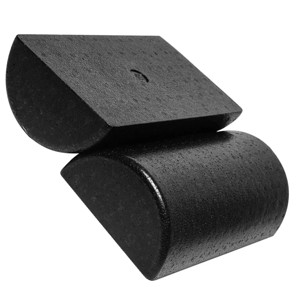 

Yoga Column 45cm Half Circle Pair Black Fitness Equipment Muscle Massage Foam Roller Back Pain Relief