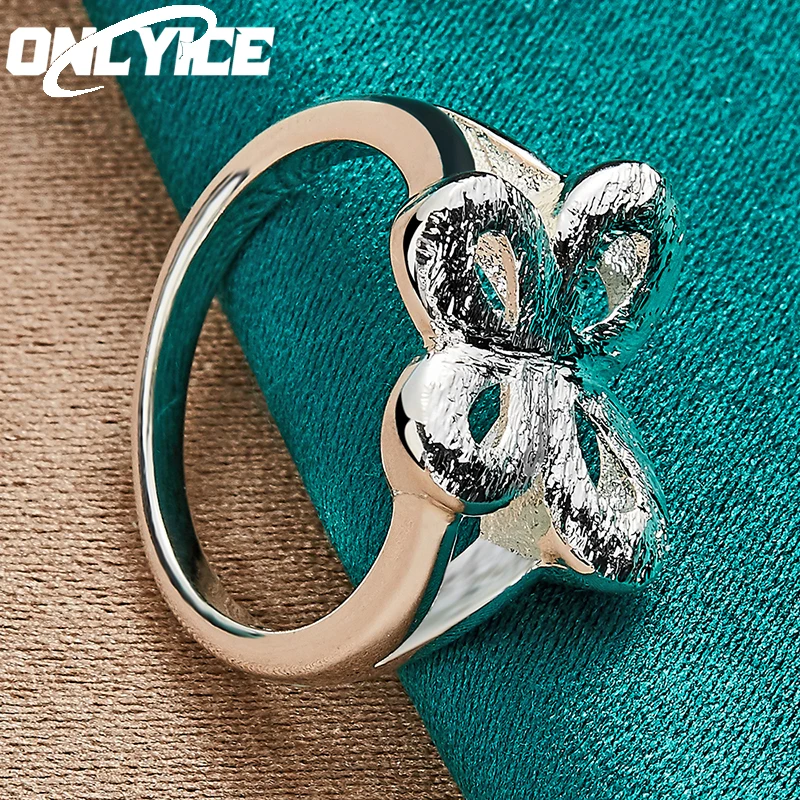 925 Sterling Silver Hollow Butterfly Ring For Woman Girl Wedding Engagement Grace Fashion Party Charm Jewelry