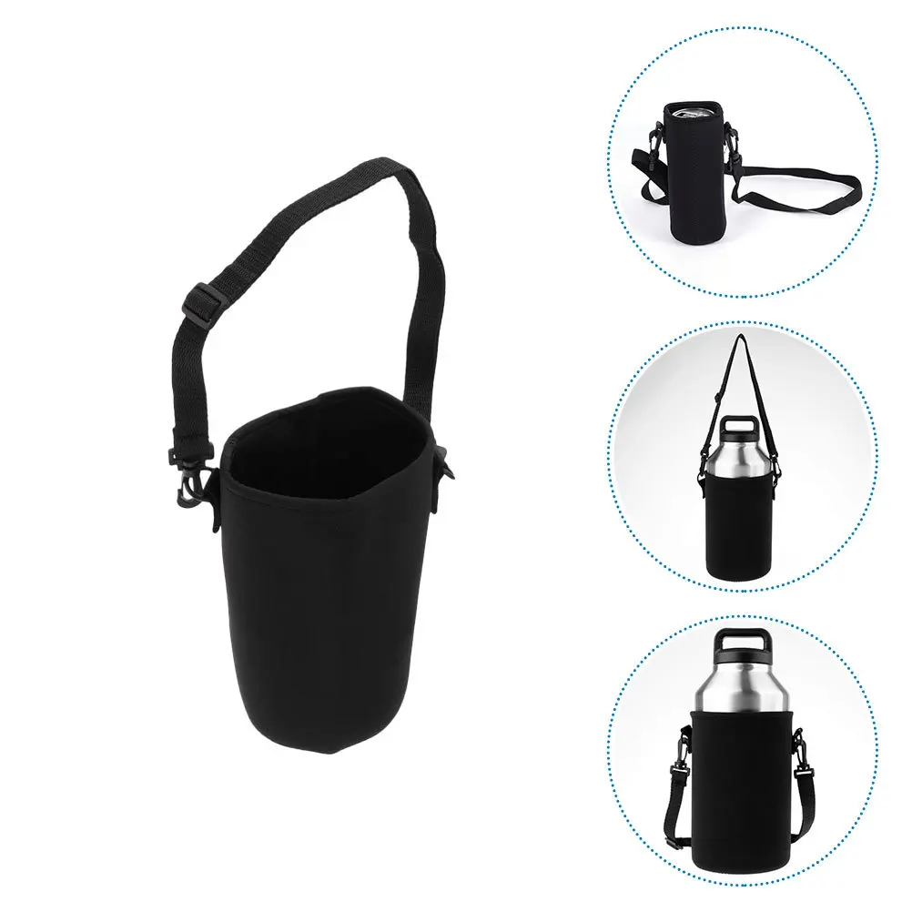 

Insulated Water Bottle Sleeve Neoprene Carrier Bag Lightweight Protective Cover Portable Strap Outdoor Holder Sleeve with Strap