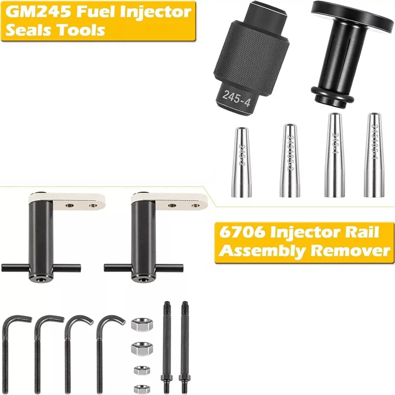 

GM245 Fuel Injector Seals Tool 6706 Injector Rail Assembly Remover Set For GM 18683AA000