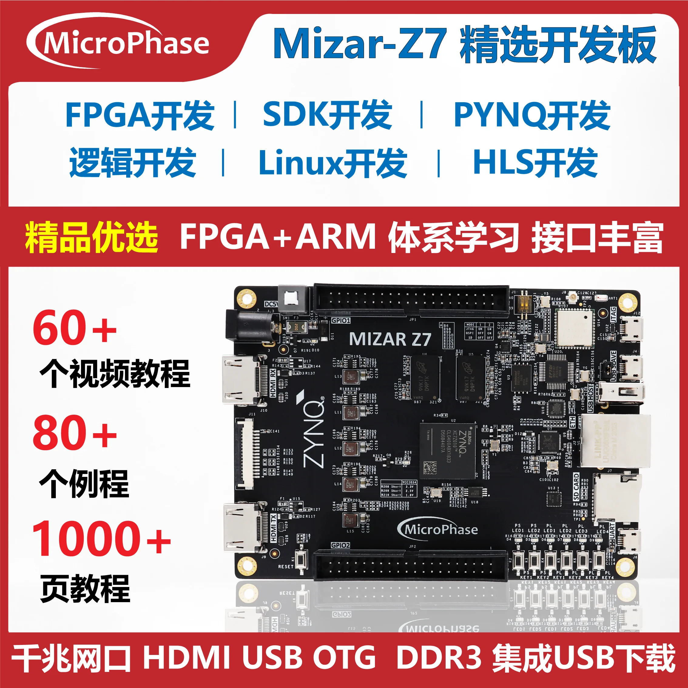 

Xilinx ZYNQ FPGA Development Board 7010 7020 PYNQ Artificial Intelligence AI Python Mizar Z7