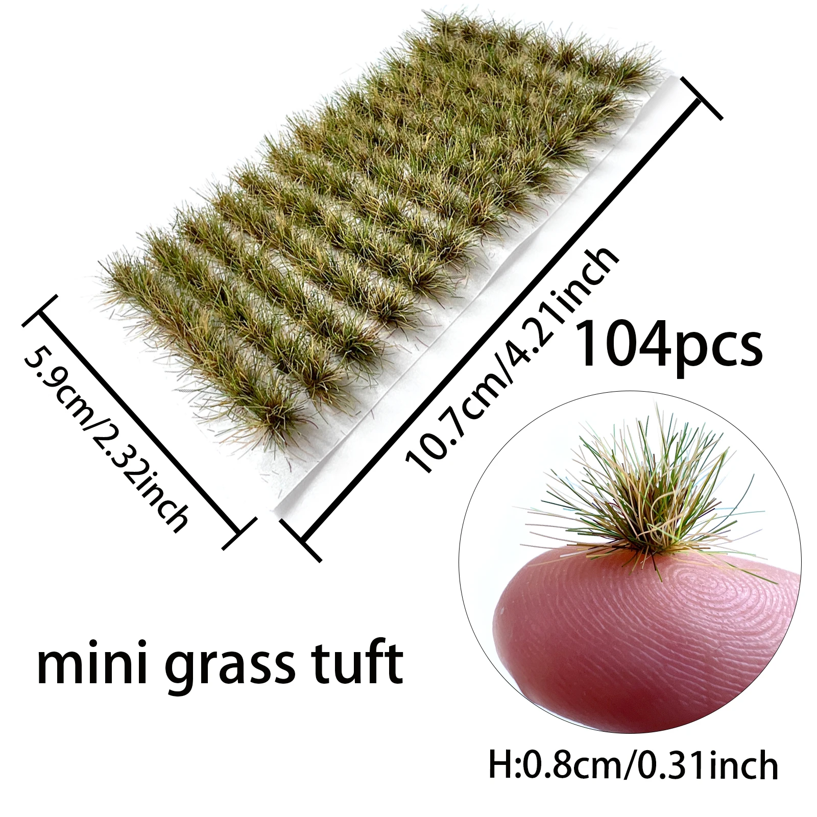 104pcs/120Pcs Diy Plant Flower/ Realistic Grass Model Static Grass Dollhouse Plants Miniatures HO N Train Railway Tufts Field