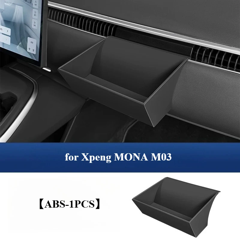 

For Xpeng MONA M03 Car Central Control Co-pilot Storage Box ABS Additional Storage Organizer Container Car Interior Accessories