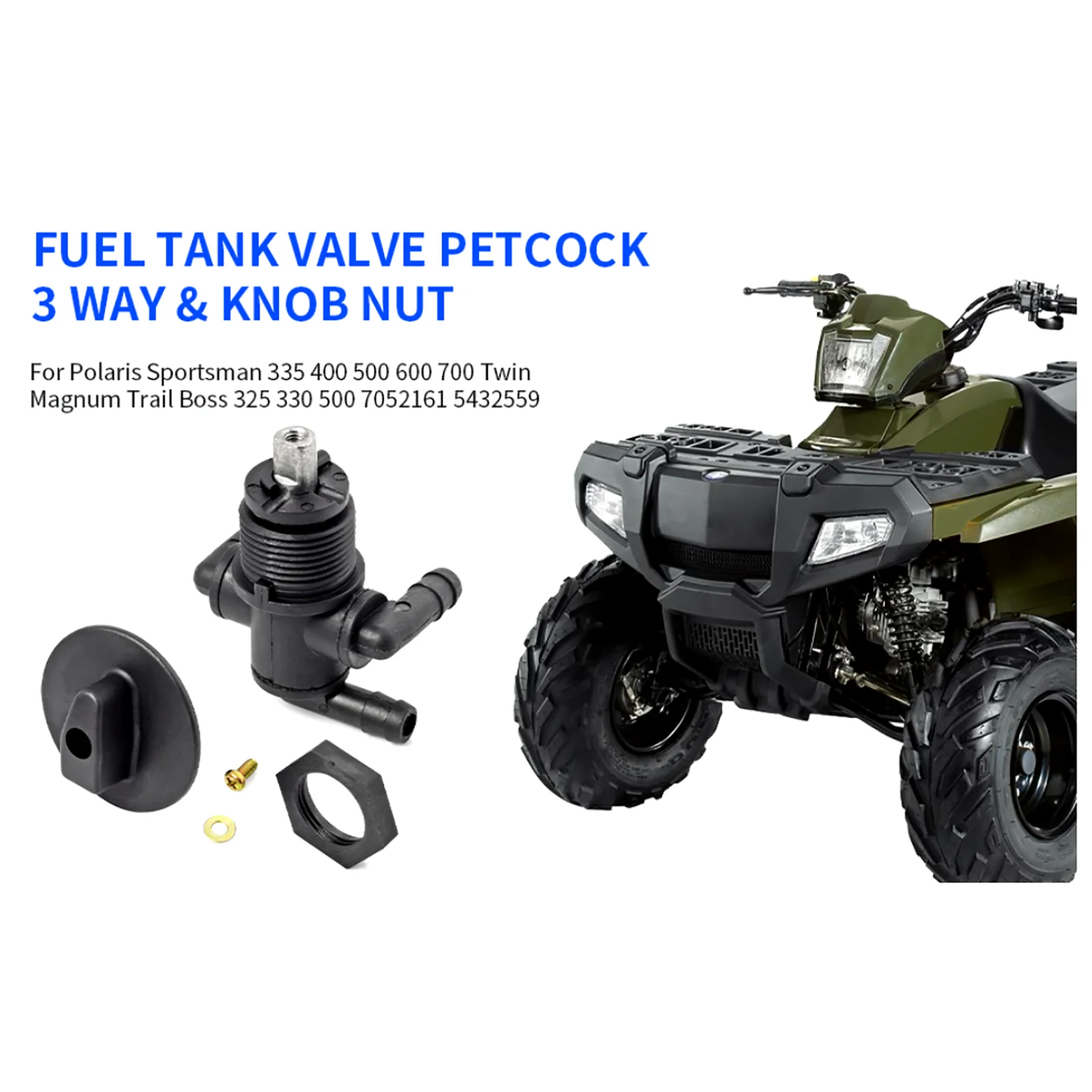 1 set per valvola di intercettazione carburante per auto Polaris Rubinetto a 3 vie 7052161   Per Polaris Sportsman 700 600 500 Per Magnum 500 Accessori Auto
