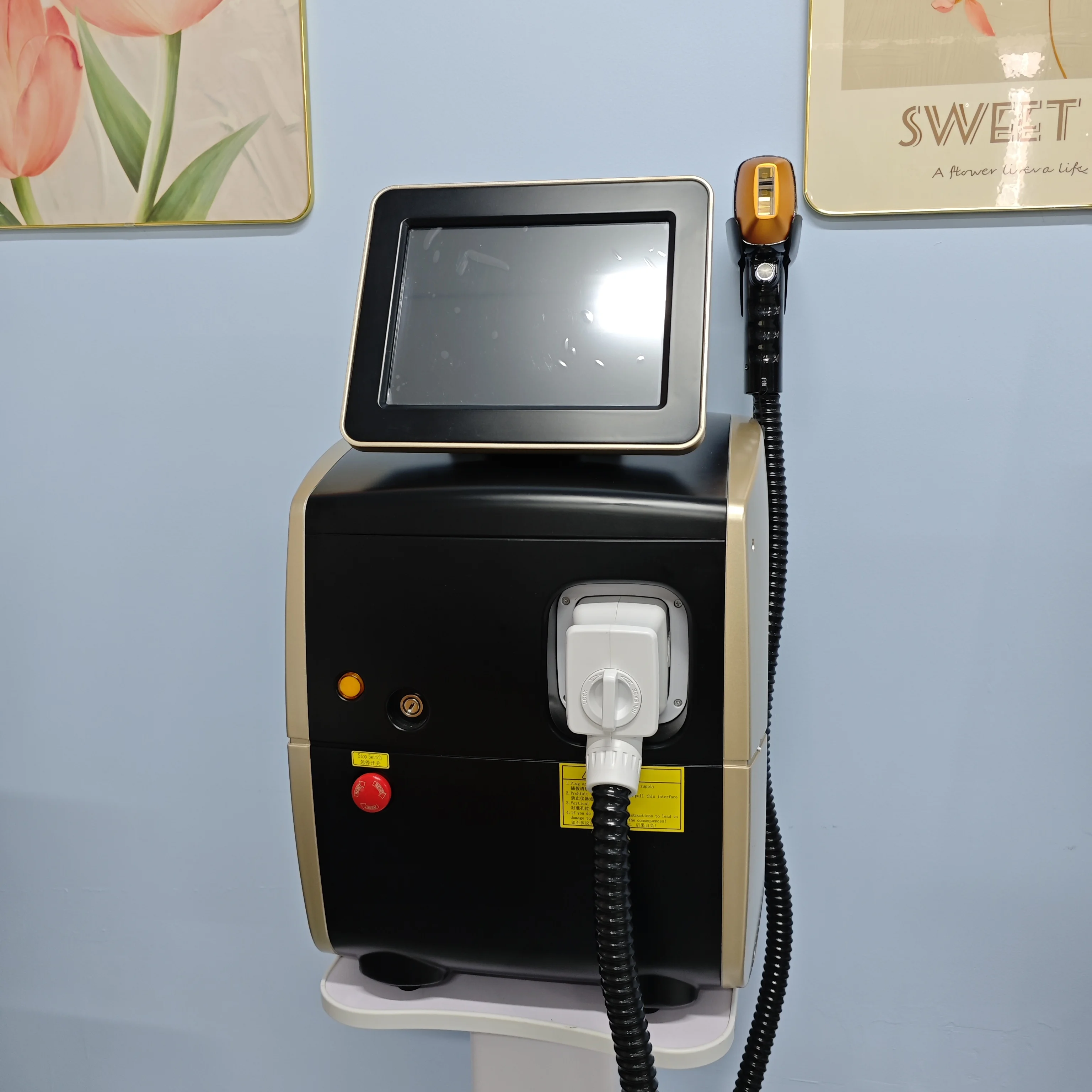 10Bars Diode Laser 4 Wavelength Hair Removal Machine 5000W 808nm Ice Cooling System Permanent Painless Epilation Machine