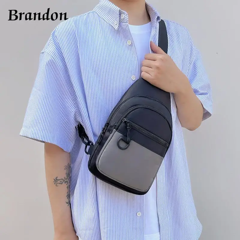 

Cross body bag trendy new casual men's chest bag Oxford cloth bag single shoulder outdoor sports waist bag