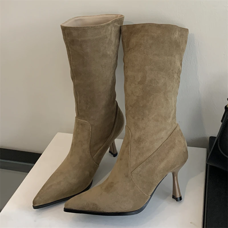 

Eilyken/женские ботильоны в лаконичном стиле с острым носком, весенне-осенняя обувь в уличном стиле, обувь для стриптиза на тонком высоком каблуке