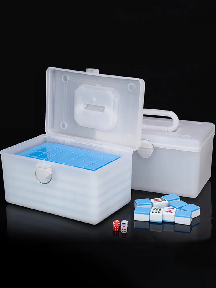 

Коробка для хранения маджонга для домашнего использования, специальный кейс для 48-52 больших карт маджонга, органайзер для маджонг-зала