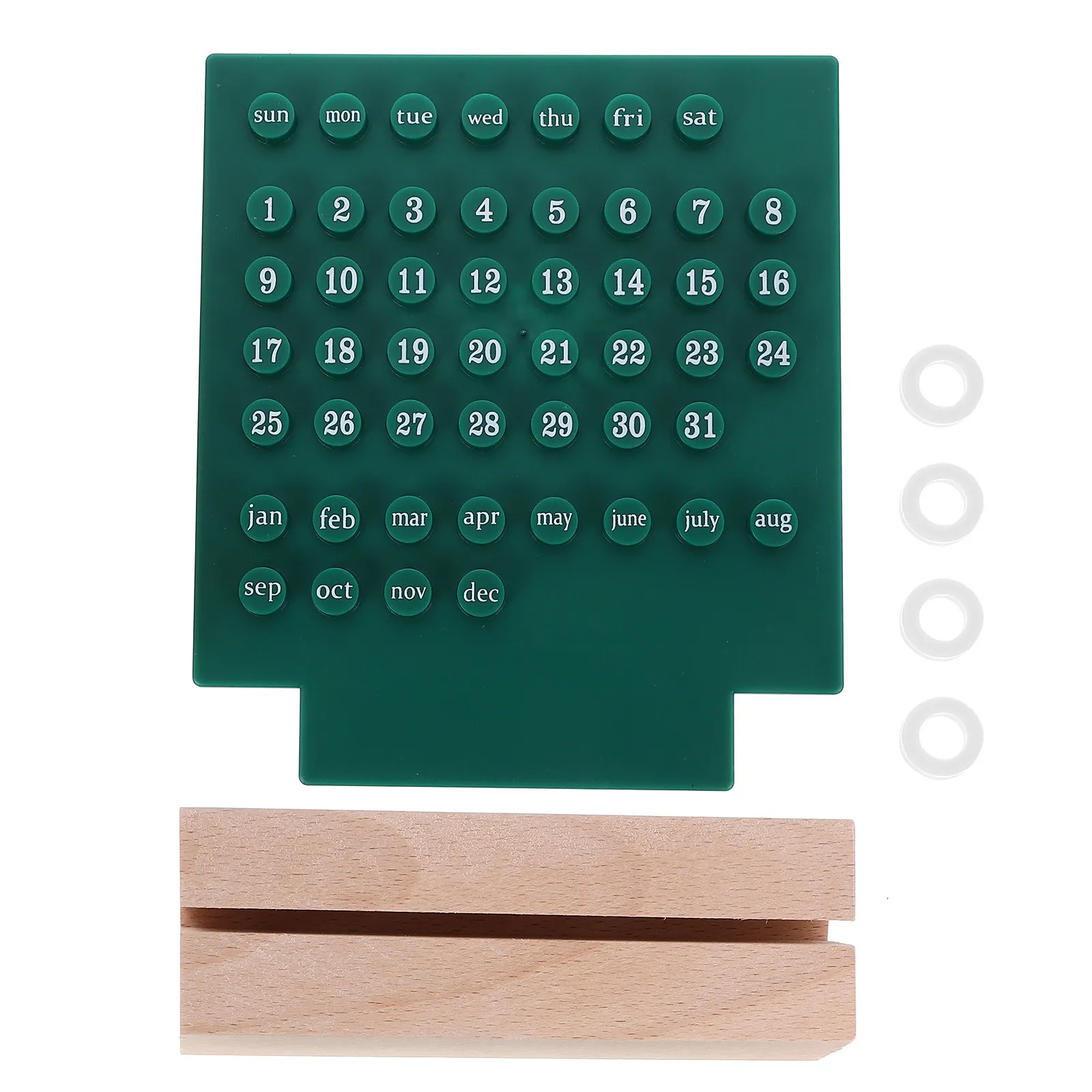 

Creative Table Perpetual Desk Calendar Movable Date Display Ring Frame Calendar for Office Home Desktop Ornament