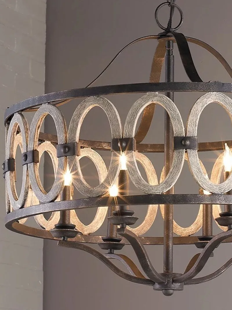 Living room decoration bed and breakfast lanterns woodwork personalized lighting American retro restaurant simple
