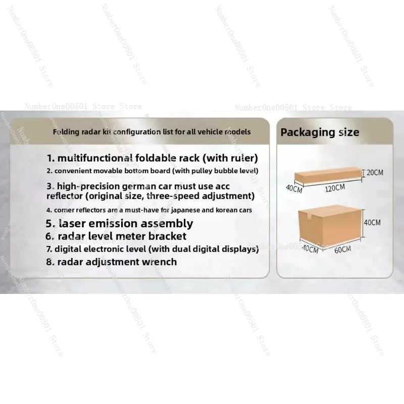 

Складной универсальный калибратор ADAS с функцией ACC Level mmWave Calibrator, полный комплект для 100% совместимости со всеми моделями радаров ACC