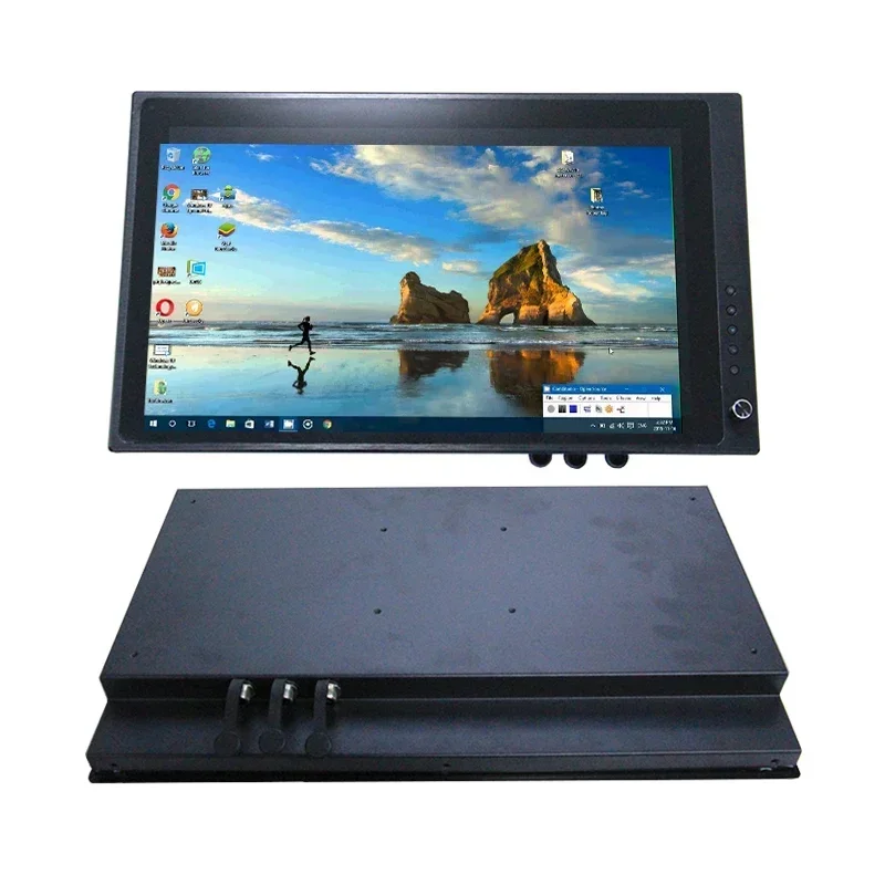 18.5-inch 1500nits  FULL IP67 Waterproof 1920x1080 HD Touch Monitor with Dimmer Knob Optical Bonding for Yacht Marine