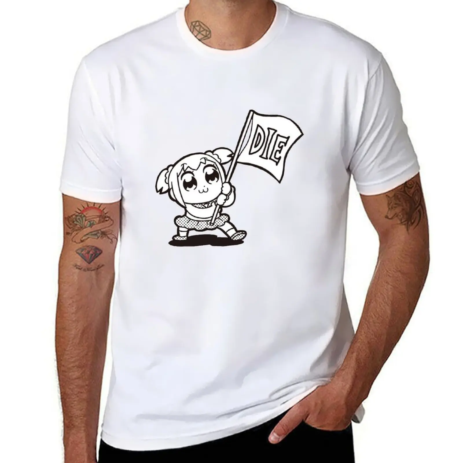 

Pop Team Epic Die Meme T-Shirt Comfortable Basic Crew Neck Tee