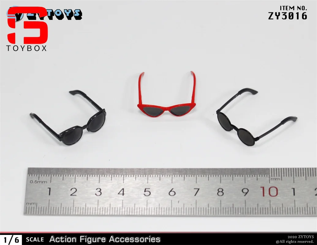 ZYTOYS ZY3015 ZY3016 ZY15-20 Skala 1/6 Męskie Damskie Okulary Przeciwsłoneczne Akcesoria Model Pasujące do 12-calowych Figur Żołnierzy i Lalek