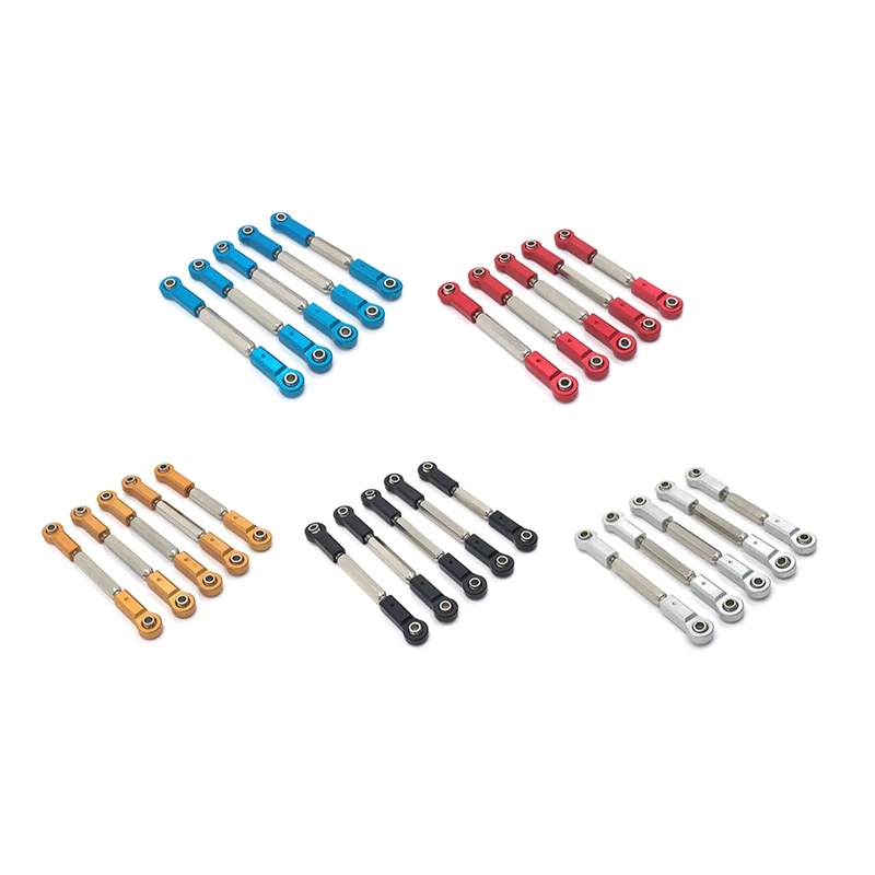 5Pcs Metal Steering Link Rod Servo Rod EA1018 EA1019 For JLB Racing CHEETAH 11101 21101 J3 Speed RC Car Upgrade Parts