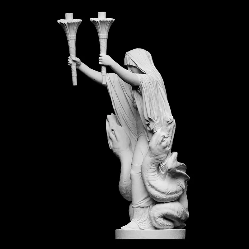"Ceres Searching for Prosepina" , 3D printed resin material, hand-painted, plaster-like Sculpture   (ships within 10 days) view 2