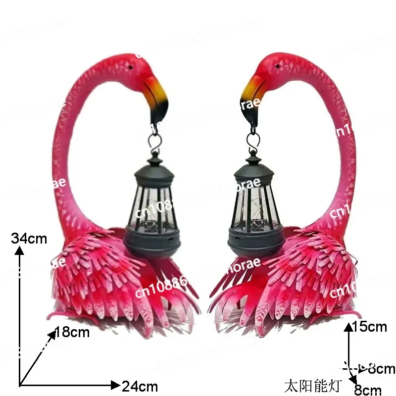 

Домашнее искусство, Рождественский подарок, розовое украшение с фламинго, металлические украшения в виде птиц