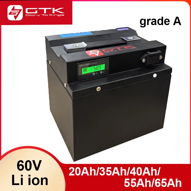 GTK 60V 20Ah 35ah 40Ah 45ah 55ah 65ah Li-Ion Battery For Tricycle Motorcycle Scooter  tricycle Two-wheeler