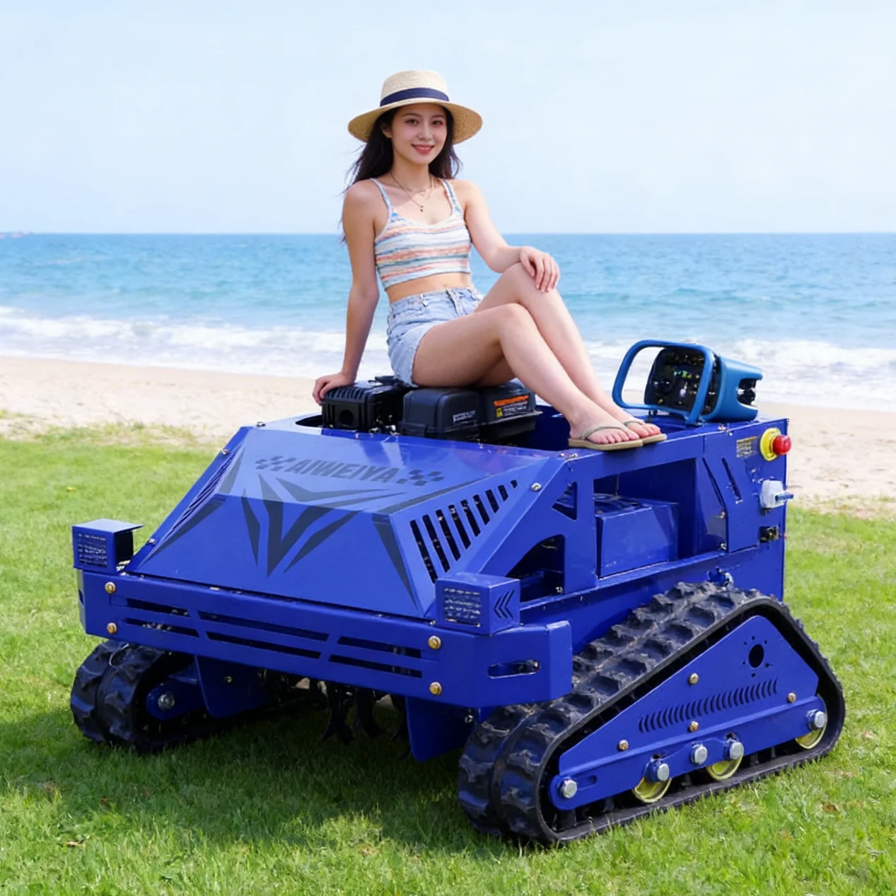 

Customized lawn mowers Compact Zero-Turn Mini Tractor Remote Control Lawn Mower For Farm Field And Garden Use