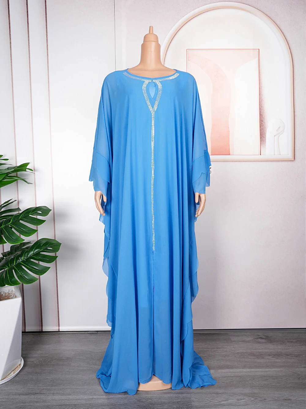 Abayas For Women Dubai Luxury 2024 Chiffon Boubou Muslim Fashion Dress Caftan Marocain Wedding Party Dresses Robe Djellaba Femme