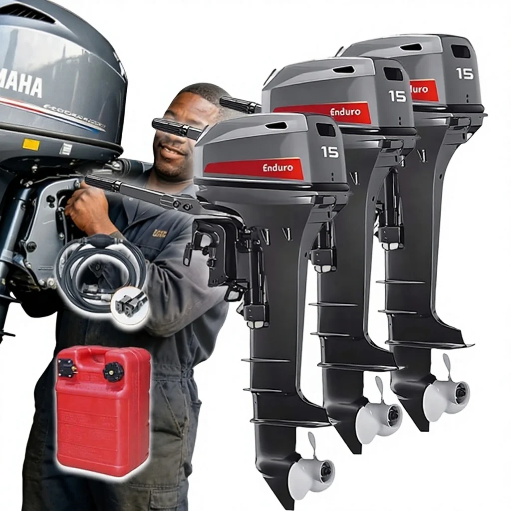 High Quality YMH 15HP 2-Stroke Outboard Motor China Factory Manual Long/Short Shaft New Model Yachts Fishing 6B4 Enduro