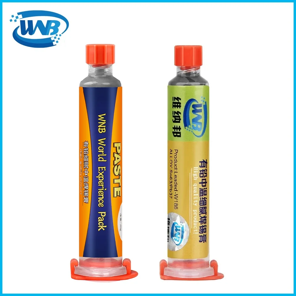 WNB 183℃ Melting Point Syringe Tin Solder Paste Soldering Flux Welding Paste for LED BGA SMD Chip PCB Circuit Board Phone Repair