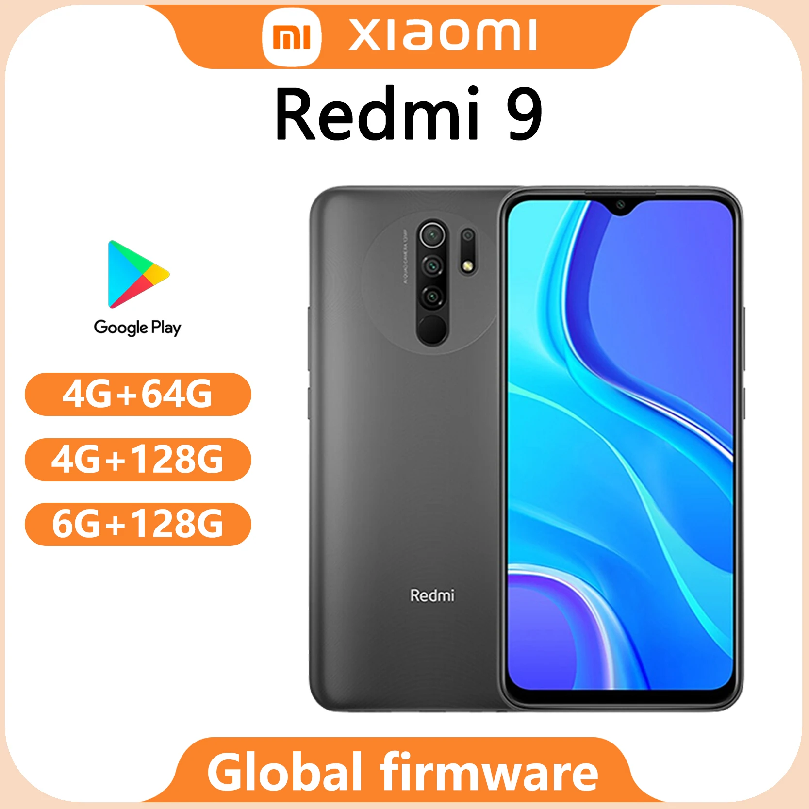 Xiaomi Redmi 9 Smartphone MediaTek Helio G80 Octa Core 13MP Quad Camera Global rom Cellphone 5020mAh 6.53 Display used phone