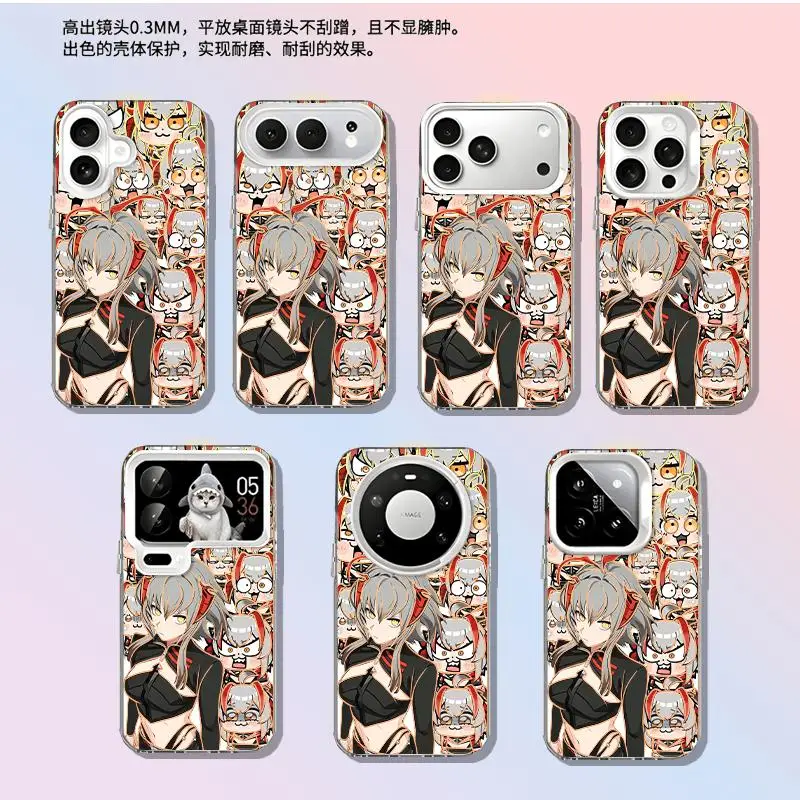 Game Cute Girl Wiš'adel Arknights Phone Case for iPhone 11 12 13 14 15 16 17 Pro Max Plus Air Funny Pretty Aurora Cover