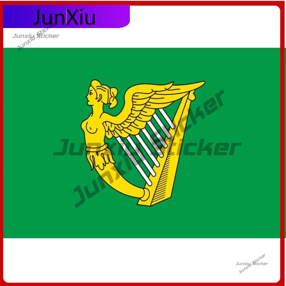 

Creative Vinyl Stickers Flag Harp Eire Ireland Irish Republic Dublin car window bumper wall laptop coronation suitable for