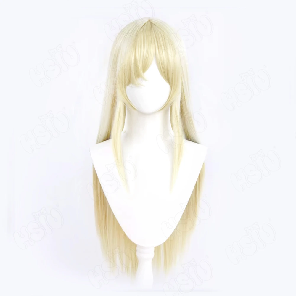 Jogo azul arquivo kanna ogata cosplay peruca bege cabelo longo resistente ao calor peruca sintética jogo cosplay peruca anime cosplay peruca