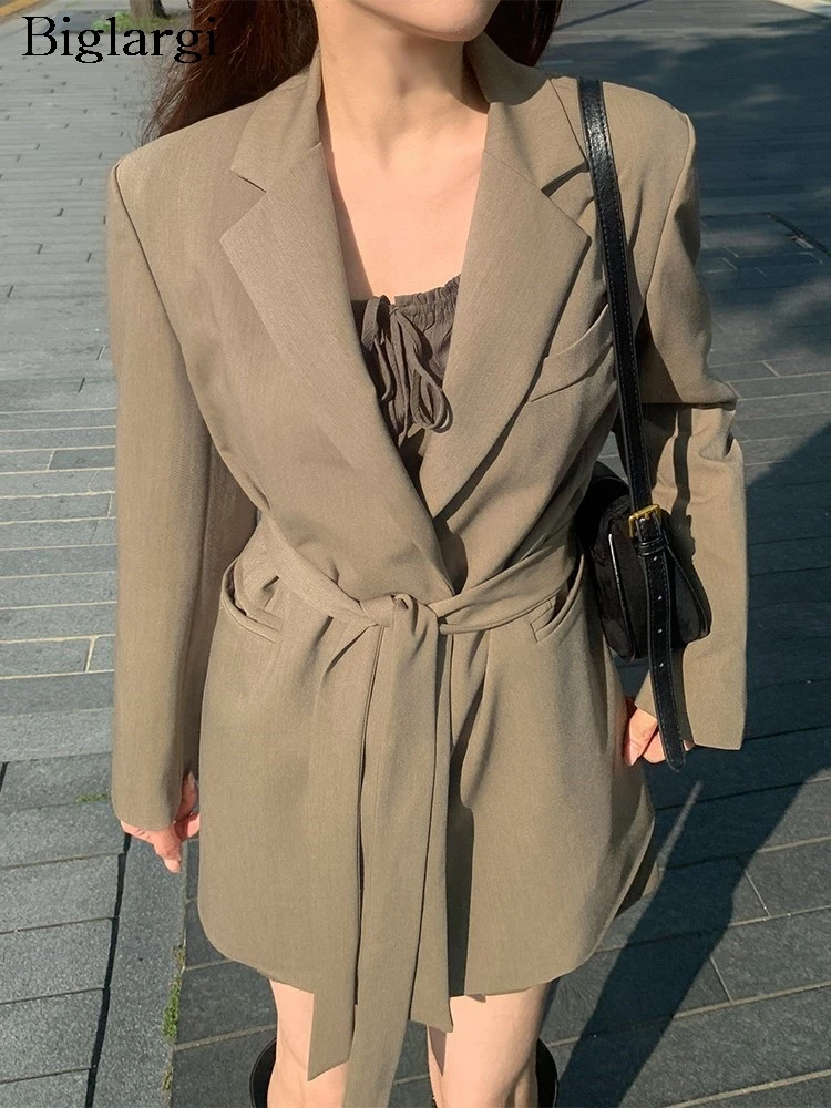 

Осенние пиджаки, костюмы, пальто, женские модные женские пиджаки с длинным рукавом, куртки в корейском стиле, свободные плиссированные женские пальто