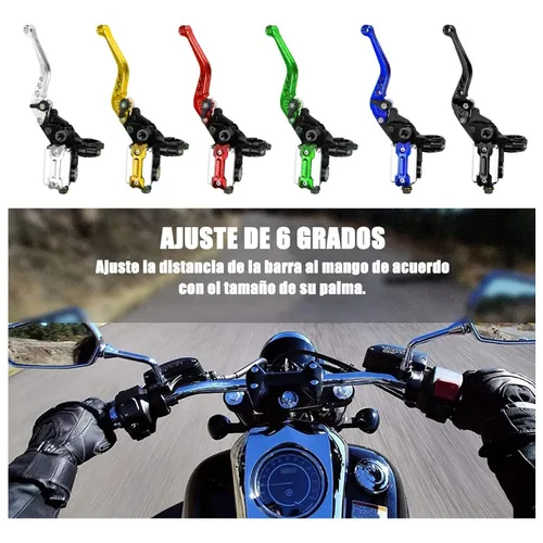Imagen 2 del producto Manija de embrague izquierda para motocicleta, bomba de freno derecho, cilindro maestro, palanca de freno hidráulico para Dirt Pit Bike ATV Quad ciclomotor Scooter