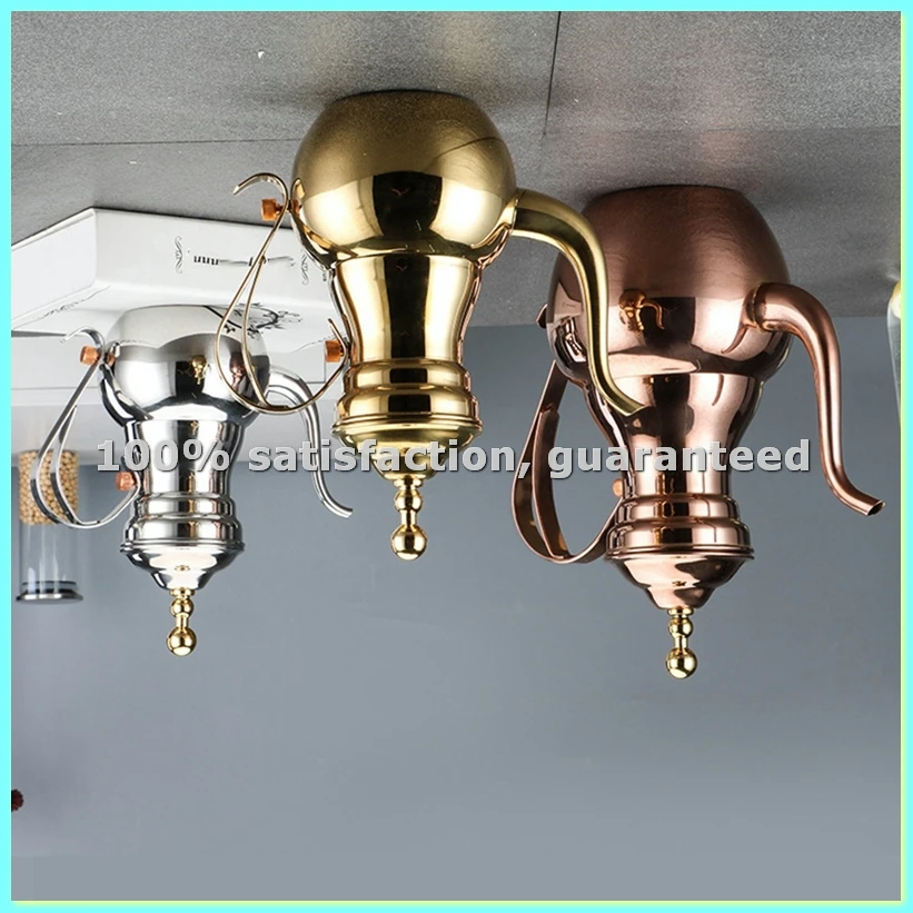 

Чайник из нержавеющей стали с длинным носиком для отелей и ресторанов, с фильтром, золотой, AD23