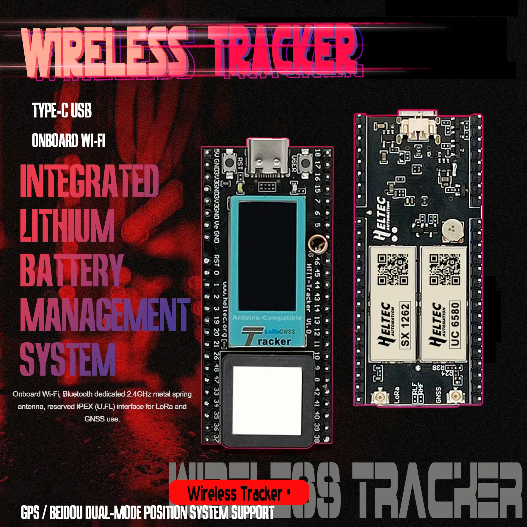 Heltec Tracker Board GNSS LORa Meshtastic Messenger Mesh network Ham Radio ESP32 WIfi BLE 2024 Hot Sales for Makers  Devboard