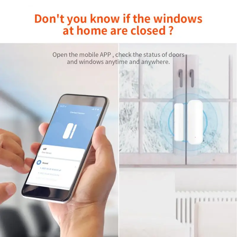 Tuya Smart Zigbee Sensor de portas e janelas, Alarme magnético, Rastreamento automático, Câmera sem fio, Dispositivos de segurança doméstica, Wi-Fi