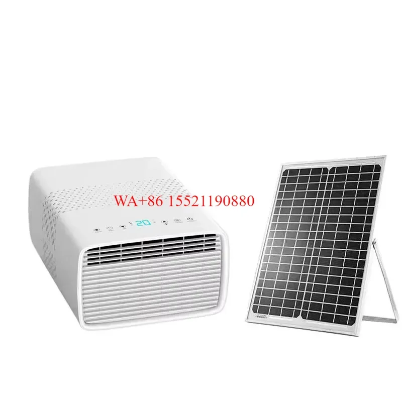 WMWMNU for Solar Rechargeable Portable Air Conditioner Small Outdoor Removable Mini All In One Cooling Unit for Camping