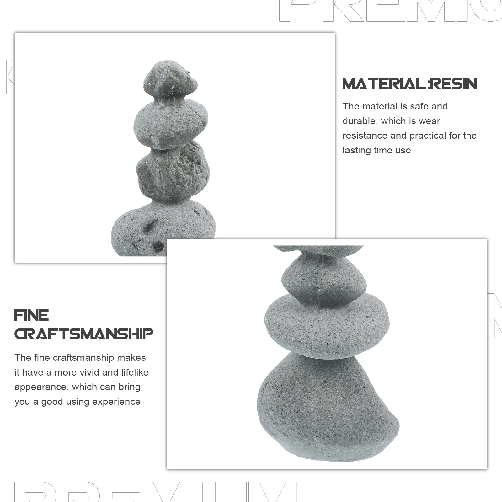 

Zen Natural Effect Micro Landscape Rockery Aquarium Ornament Garden Yard Stone Ornament Home Desktop Decor